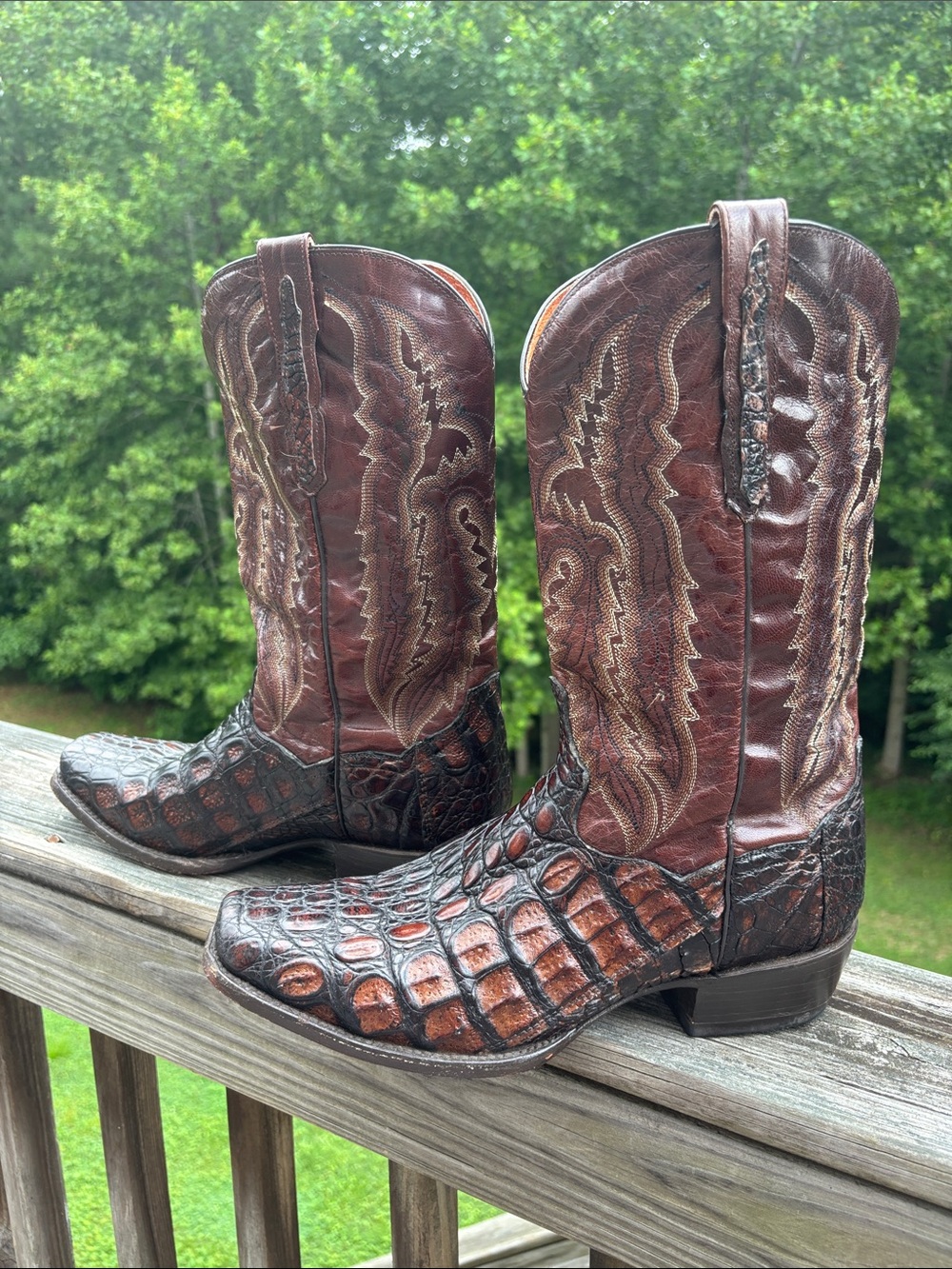 Dan Post Exotic Caiman boots bayou size 10.5 Cowboy western - Picture 11 of 17